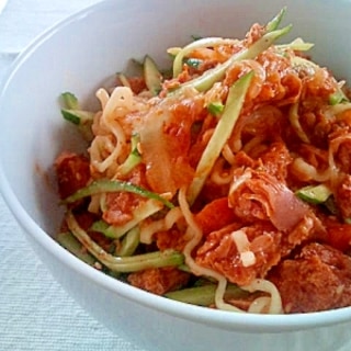 インスタントラーメンでピビン麺